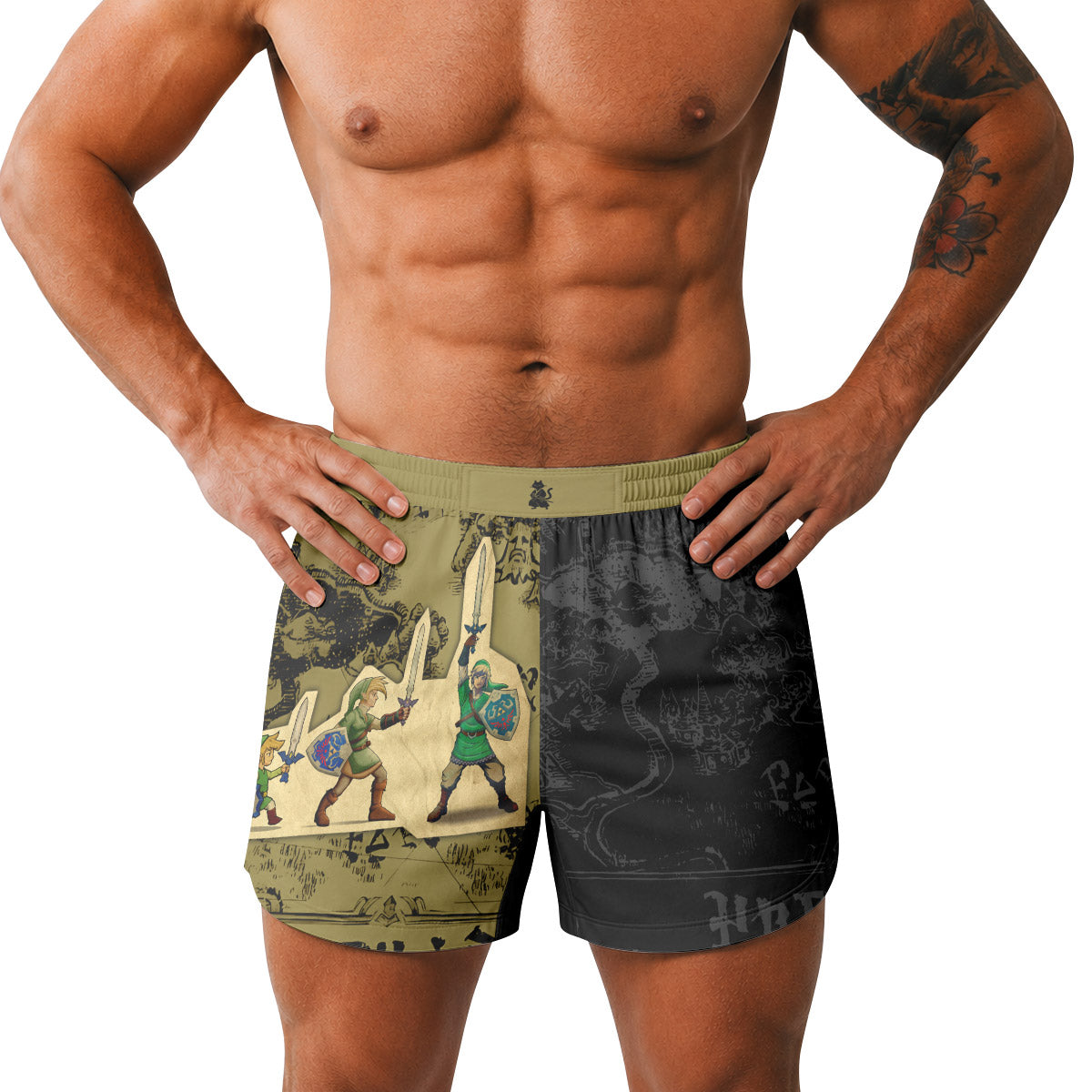  The Legend of Zelda Evolution of Link Grappling Shorts