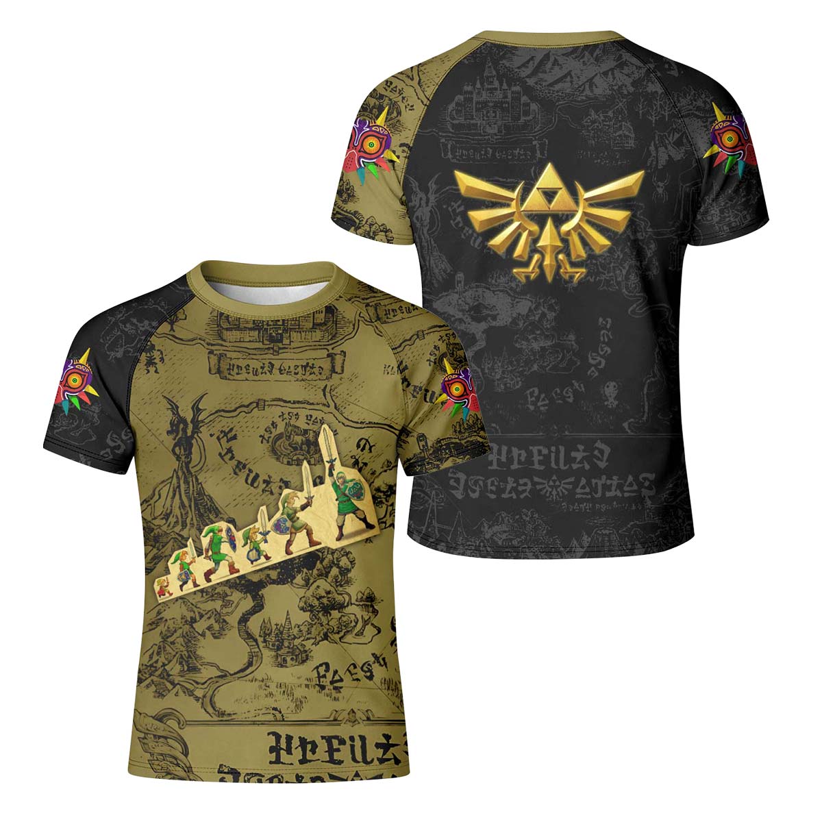  The Legend of Zelda Evolution of Link Kid Rash Guard