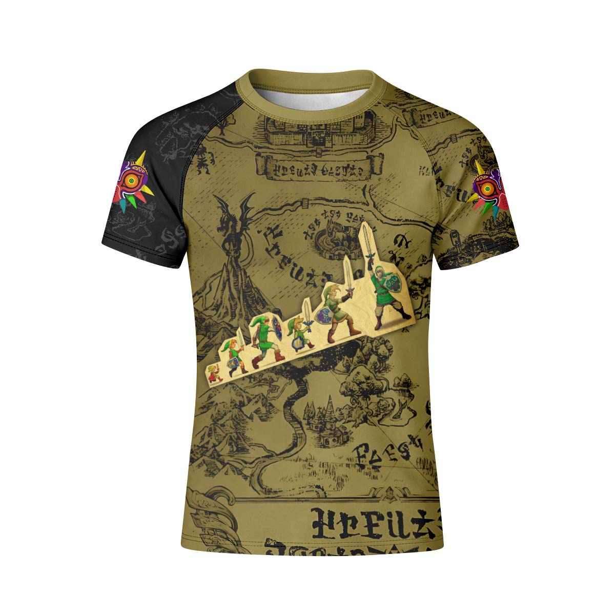  The Legend of Zelda Evolution of Link Kid Rash Guard