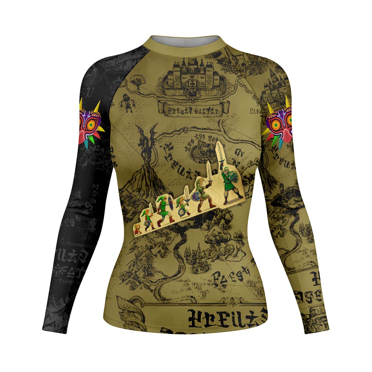  The Legend of Zelda Evolution of Link Rash Guard