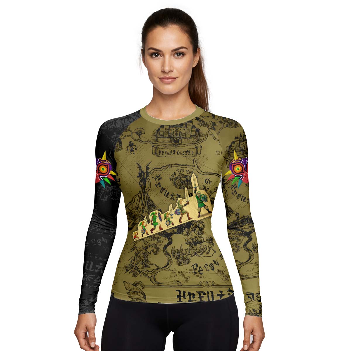  The Legend of Zelda Evolution of Link Rash Guard