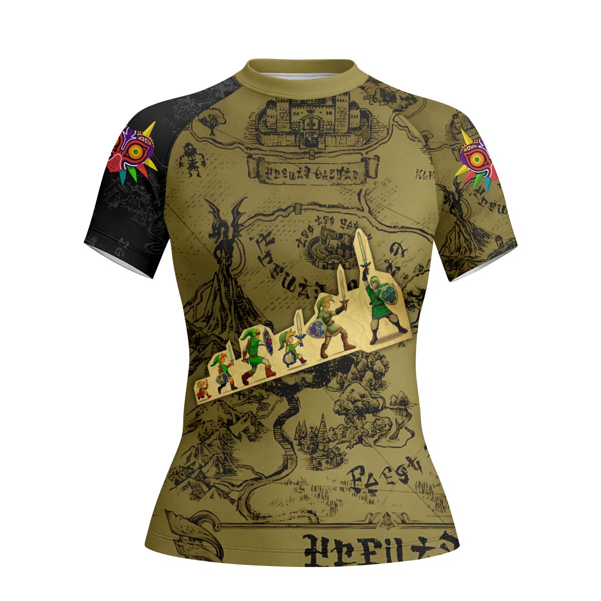  The Legend of Zelda Evolution of Link Rash Guard