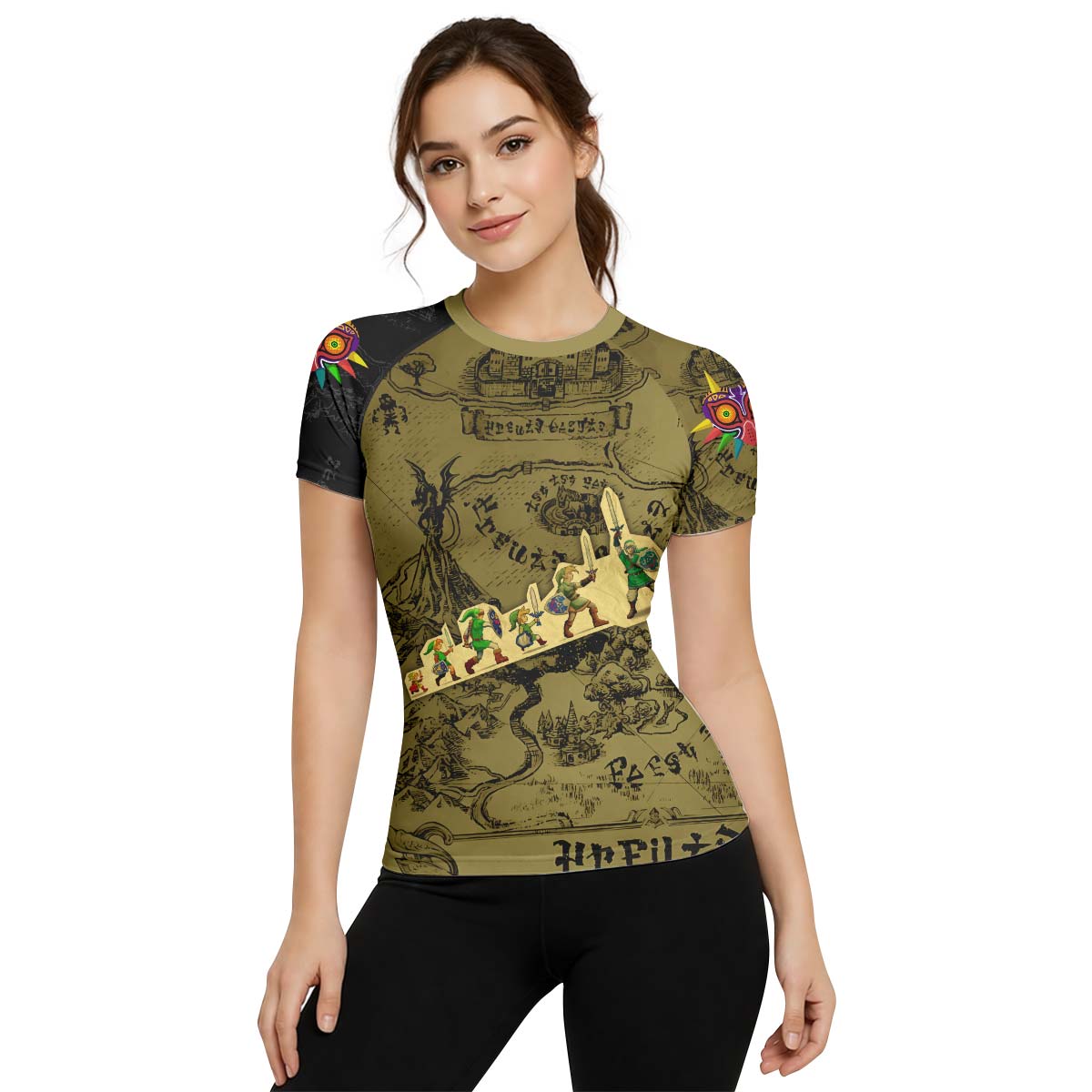  The Legend of Zelda Evolution of Link Rash Guard