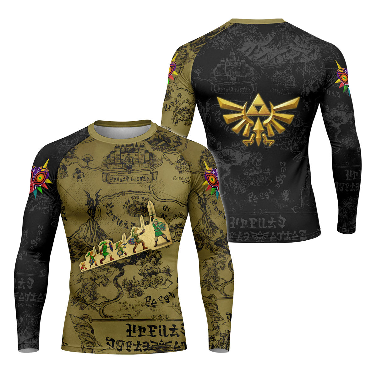  The Legend of Zelda Evolution of Link Rash Guard