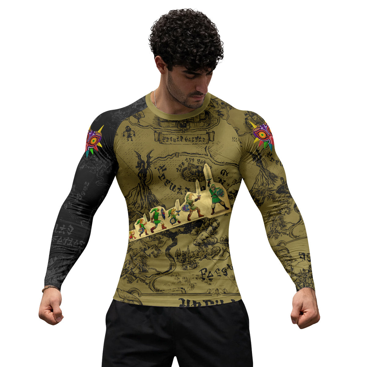  The Legend of Zelda Evolution of Link Rash Guard