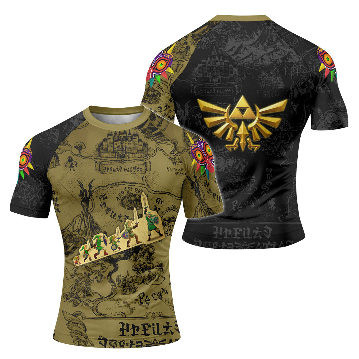  The Legend of Zelda Evolution of Link Rash Guard