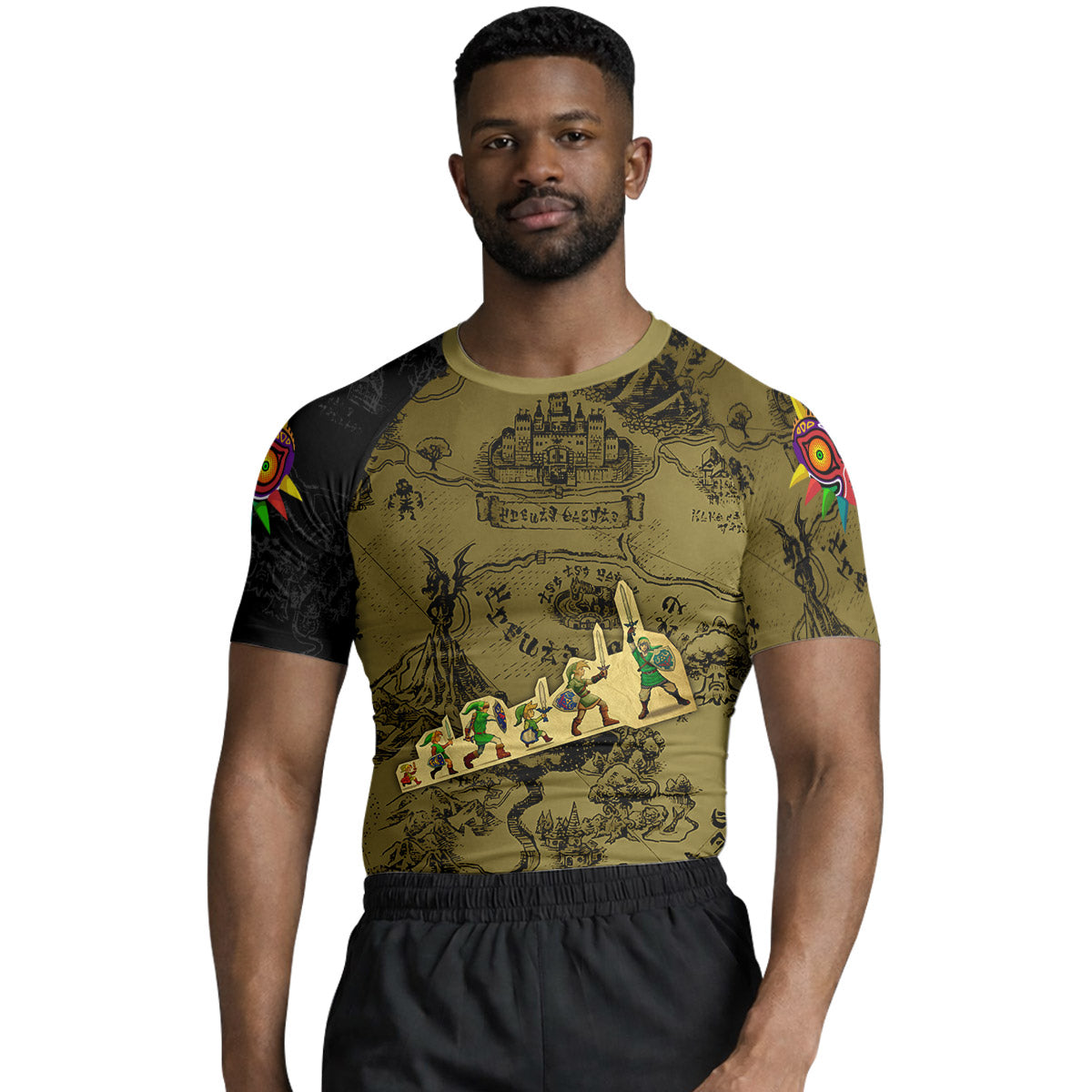  The Legend of Zelda Evolution of Link Rash Guard
