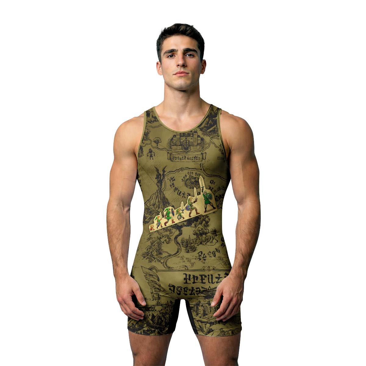  The Legend of Zelda Evolution of Link Wrestling Singlet