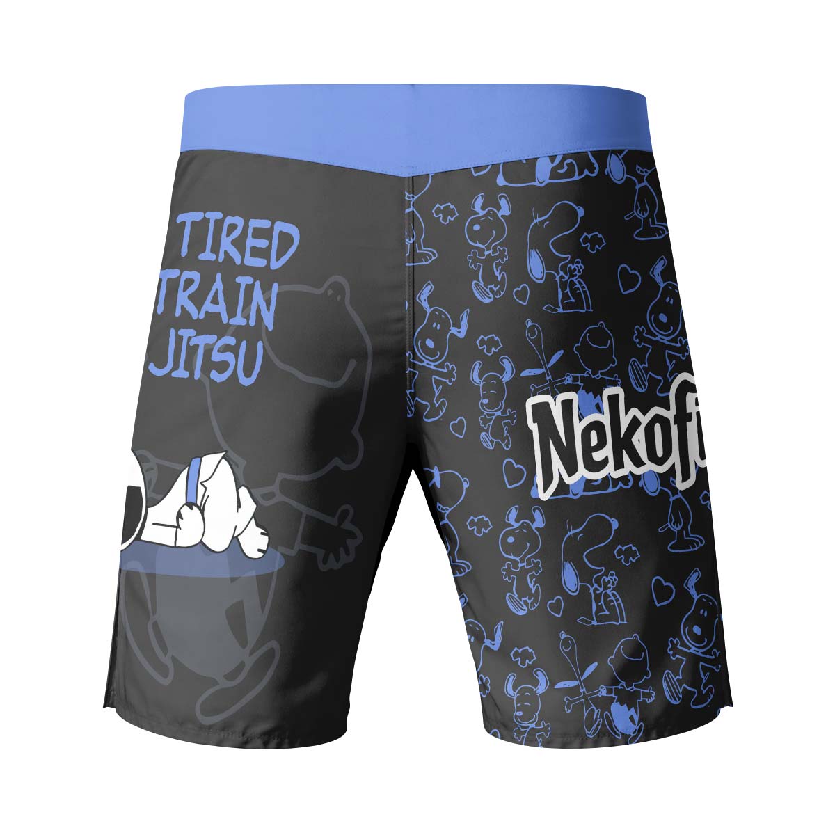 Too Tired Too Train Blue Fight Shorts