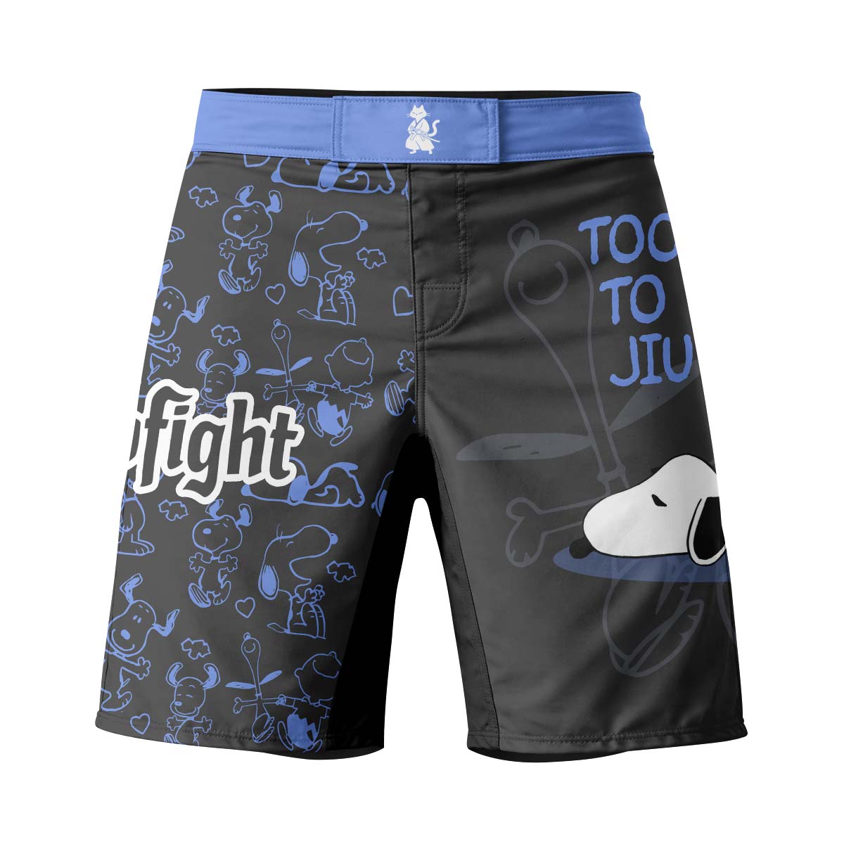 Too Tired Too Train Blue Fight Shorts