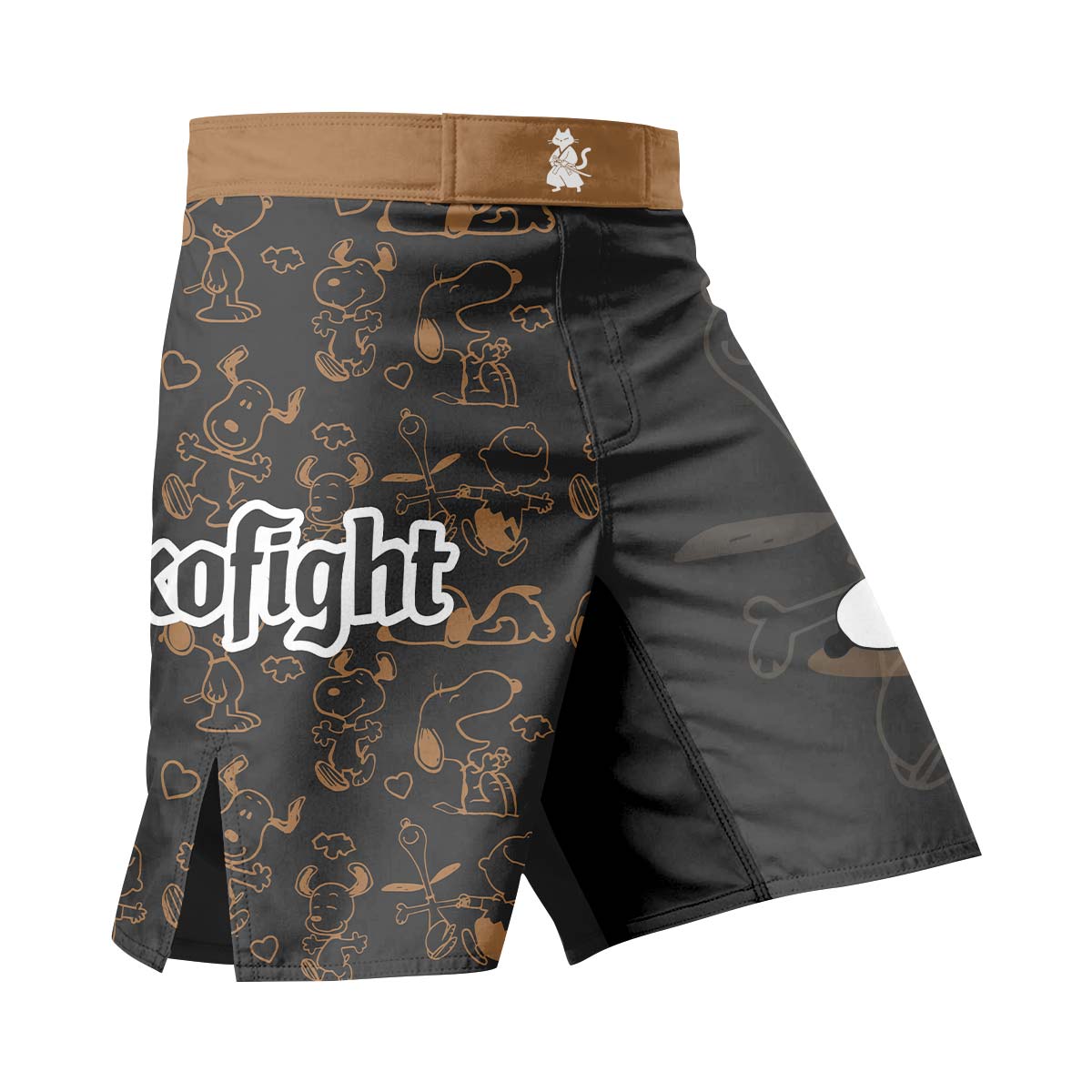 Too Tired Too Train Brown Fight Shorts