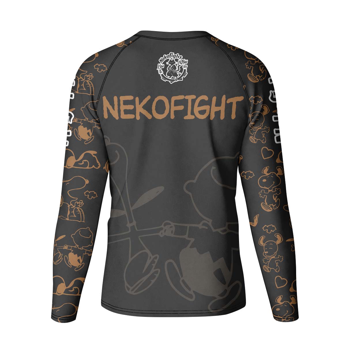 Too Tired Too Train Brown Kid Rash Guard
