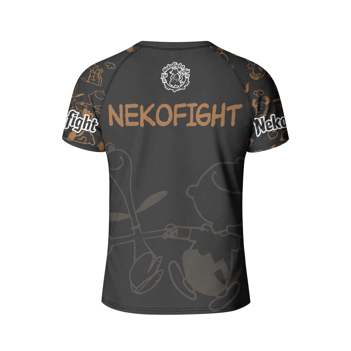 Too Tired Too Train Brown Kid Rash Guard
