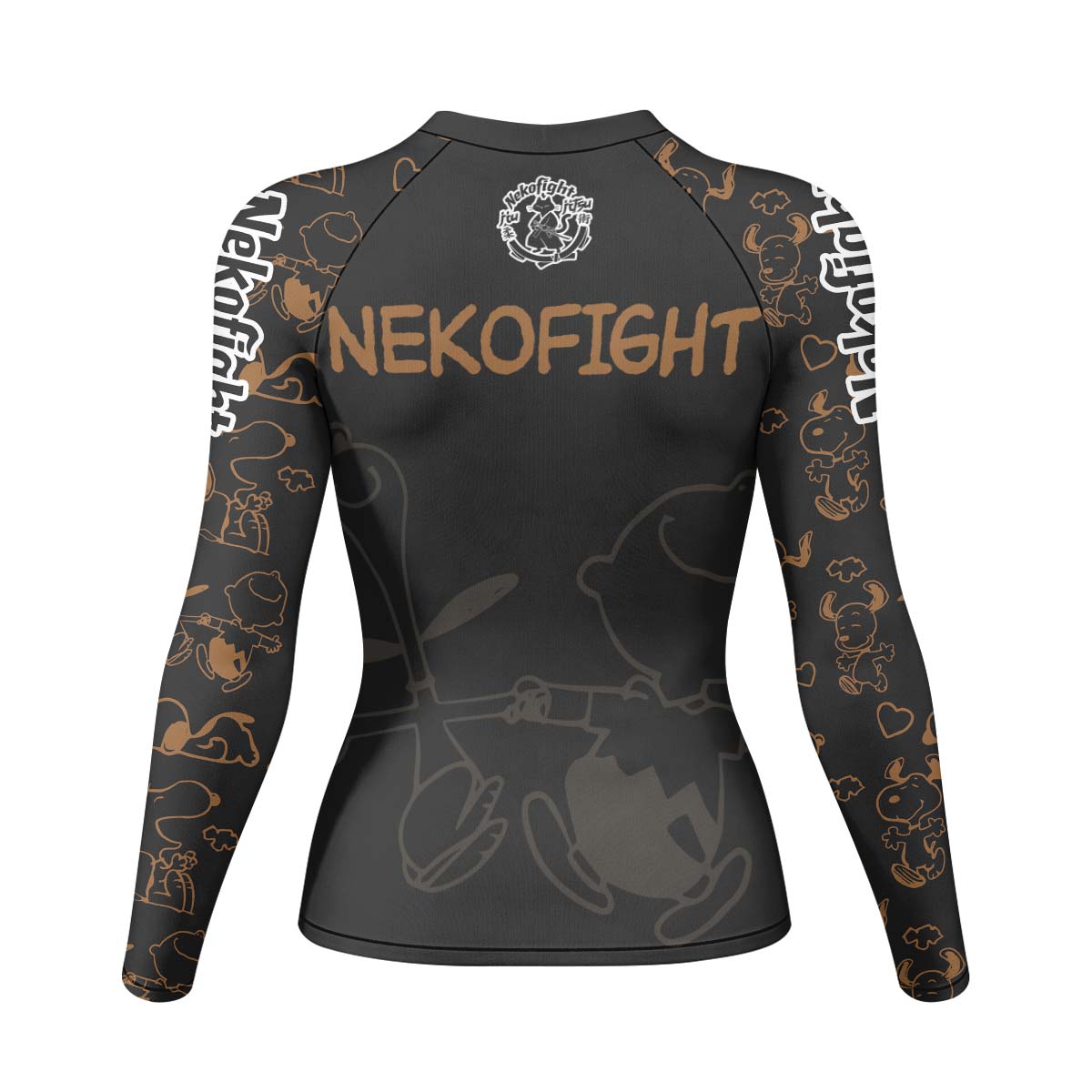 Too Tired Too Train Brown Rash Guard