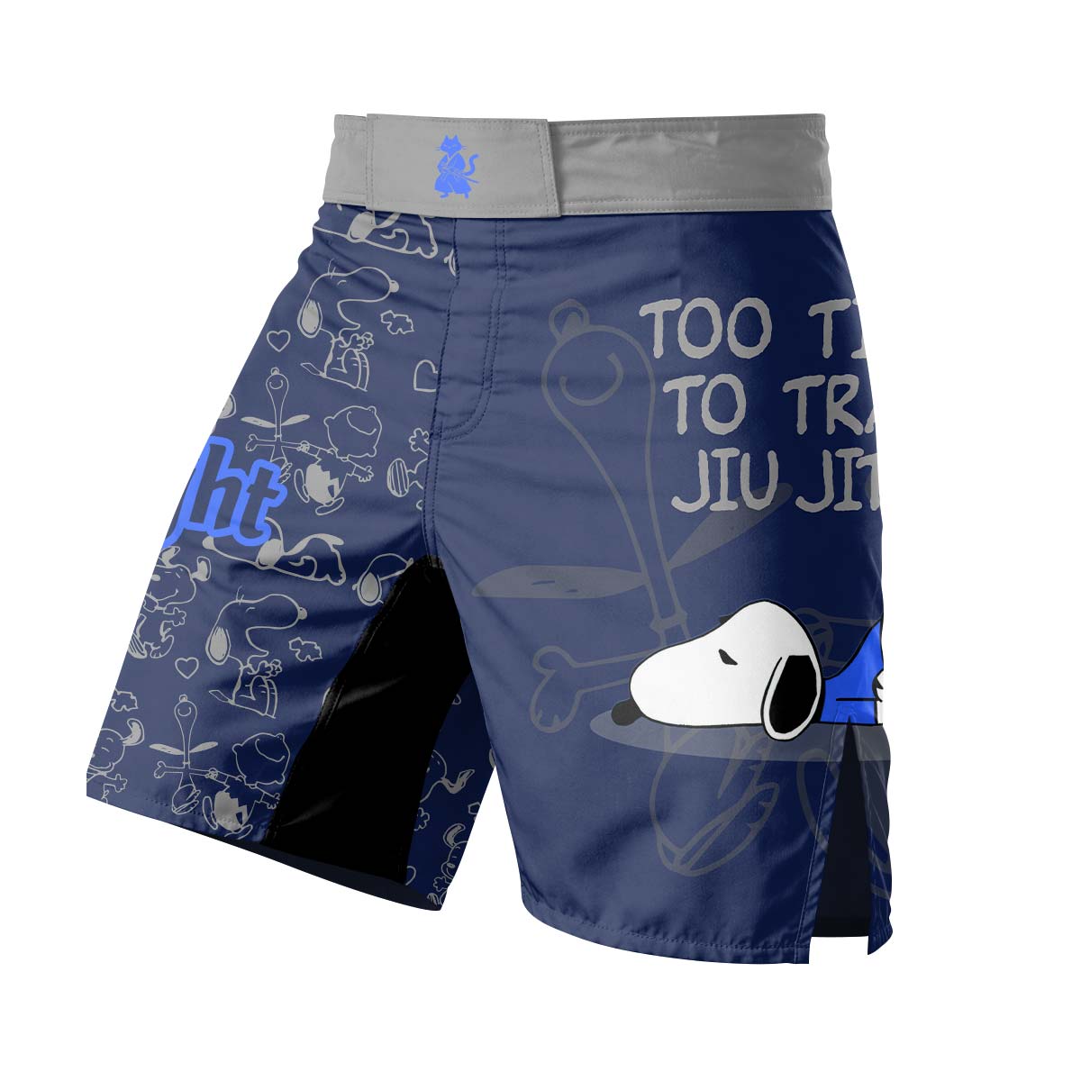 Too Tired Too Train Grey Fight Shorts