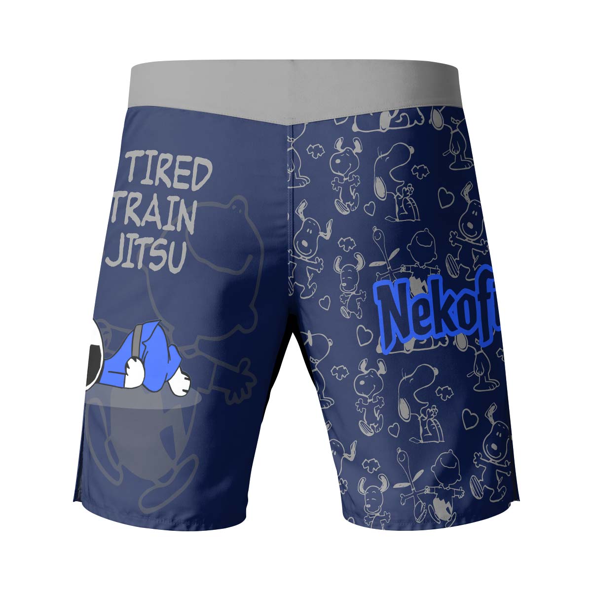 Too Tired Too Train Grey Fight Shorts
