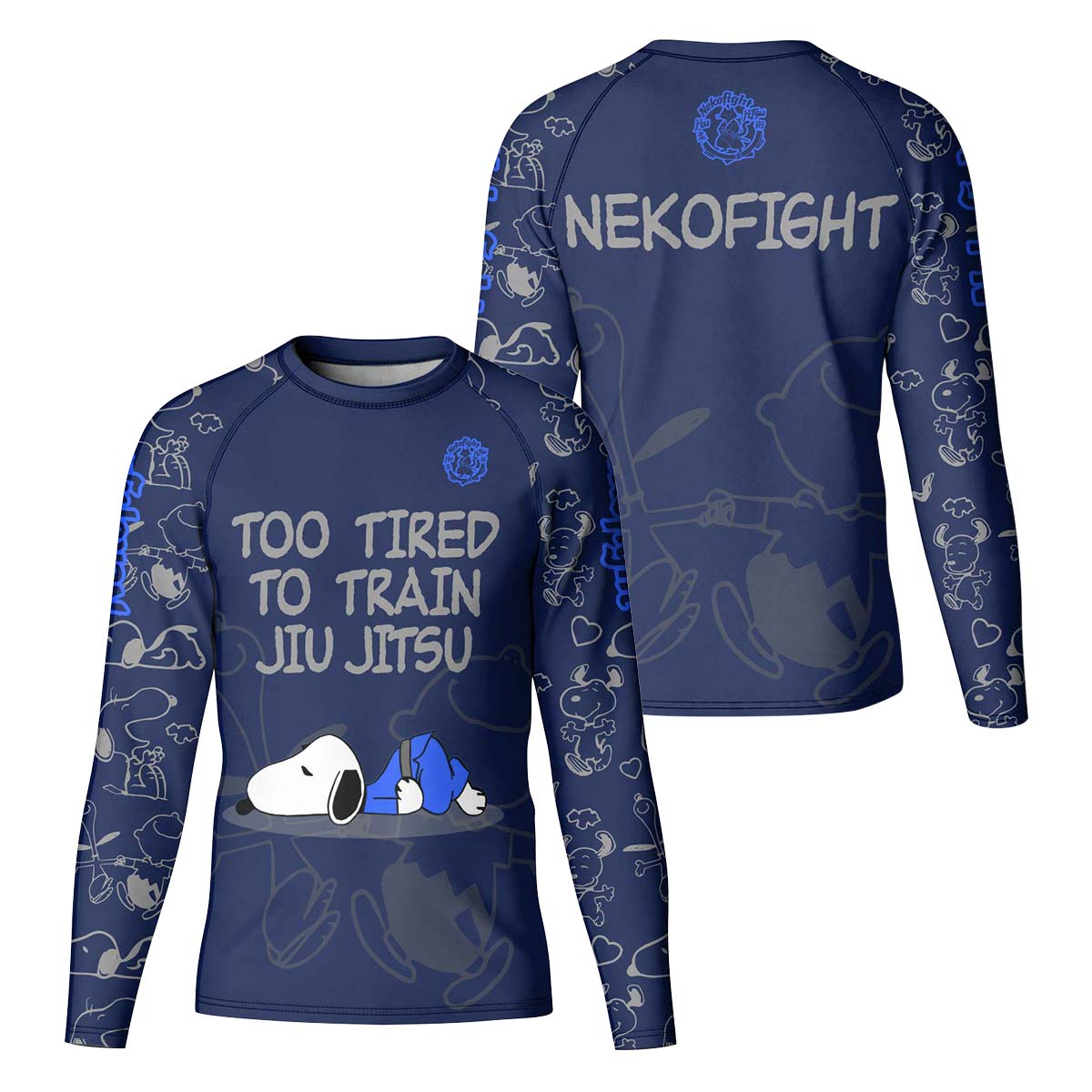 Too Tired Too Train Grey Kid Rash Guard