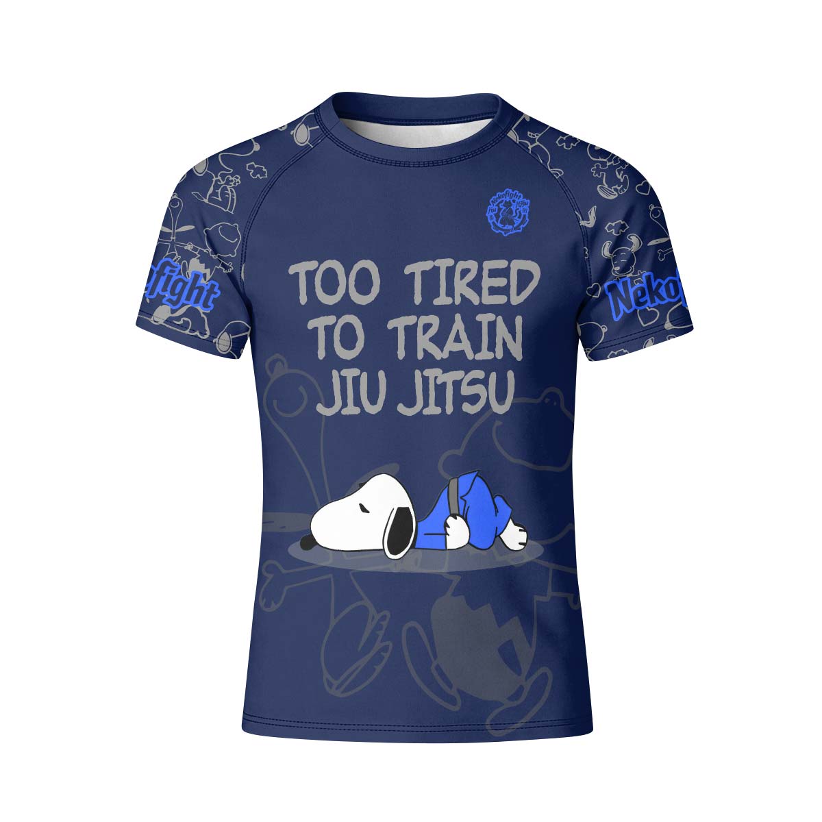 Too Tired Too Train Grey Kid Rash Guard