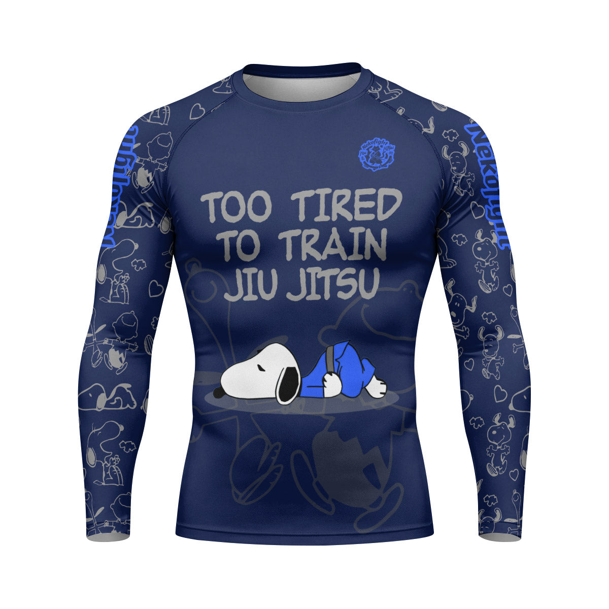 Too Tired Too Train Grey Rash Guard