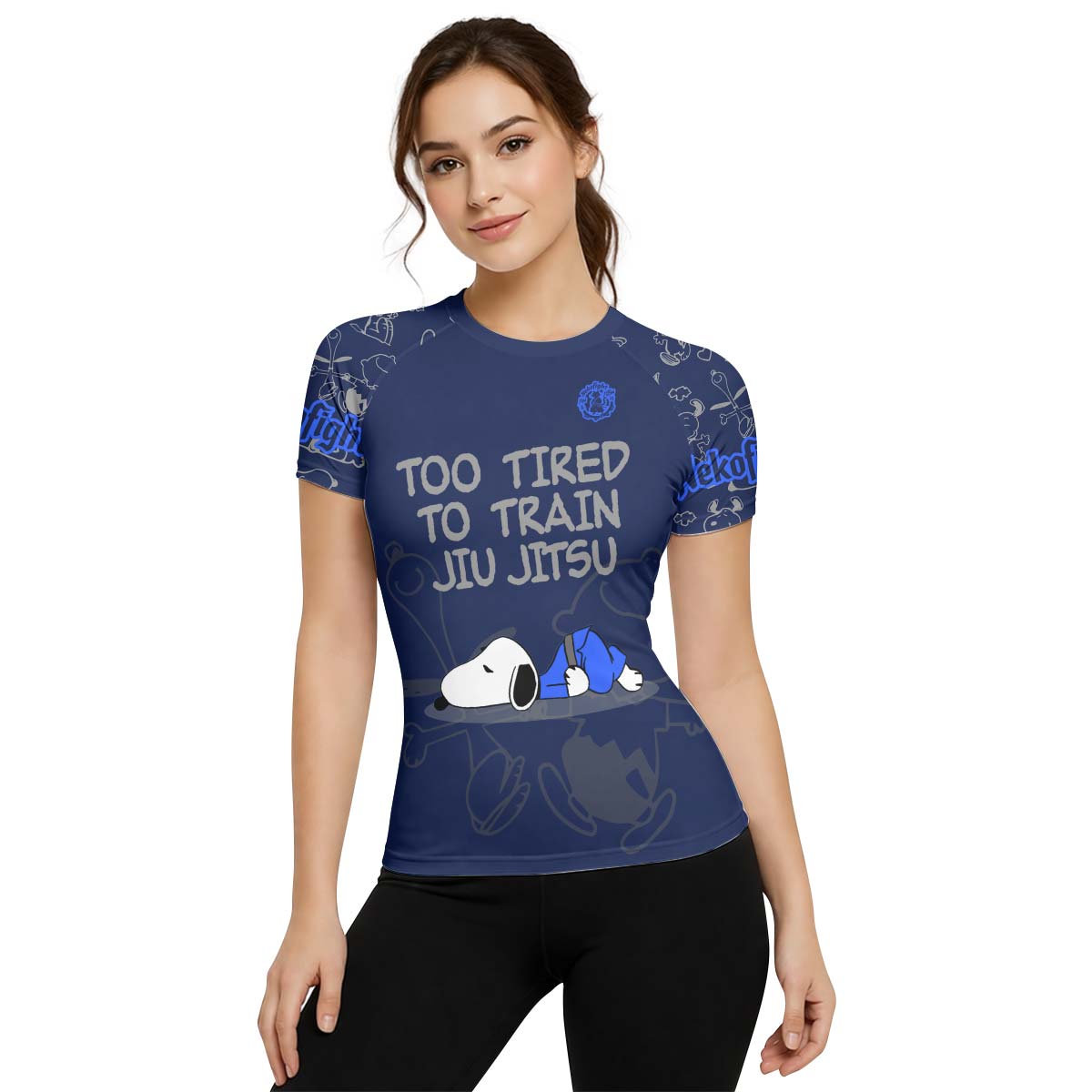 Too Tired Too Train Grey Rash Guard