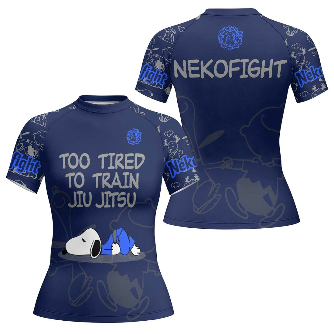 Too Tired Too Train Grey Rash Guard