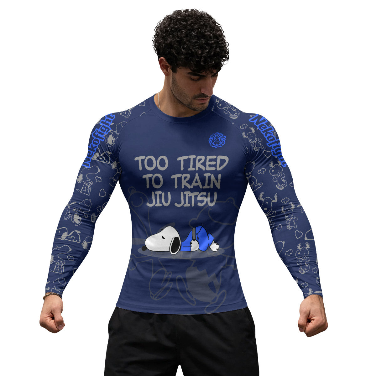 Too Tired Too Train Grey Rash Guard