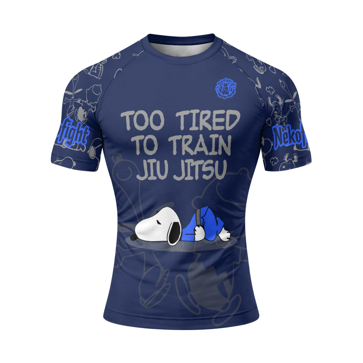Too Tired Too Train Grey Rash Guard