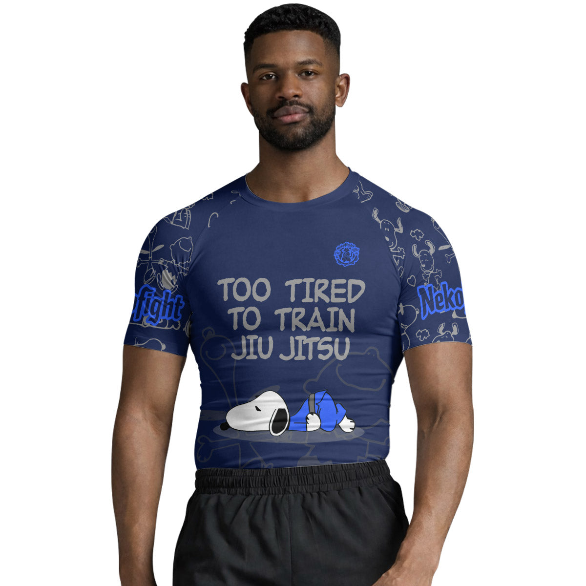Too Tired Too Train Grey Rash Guard