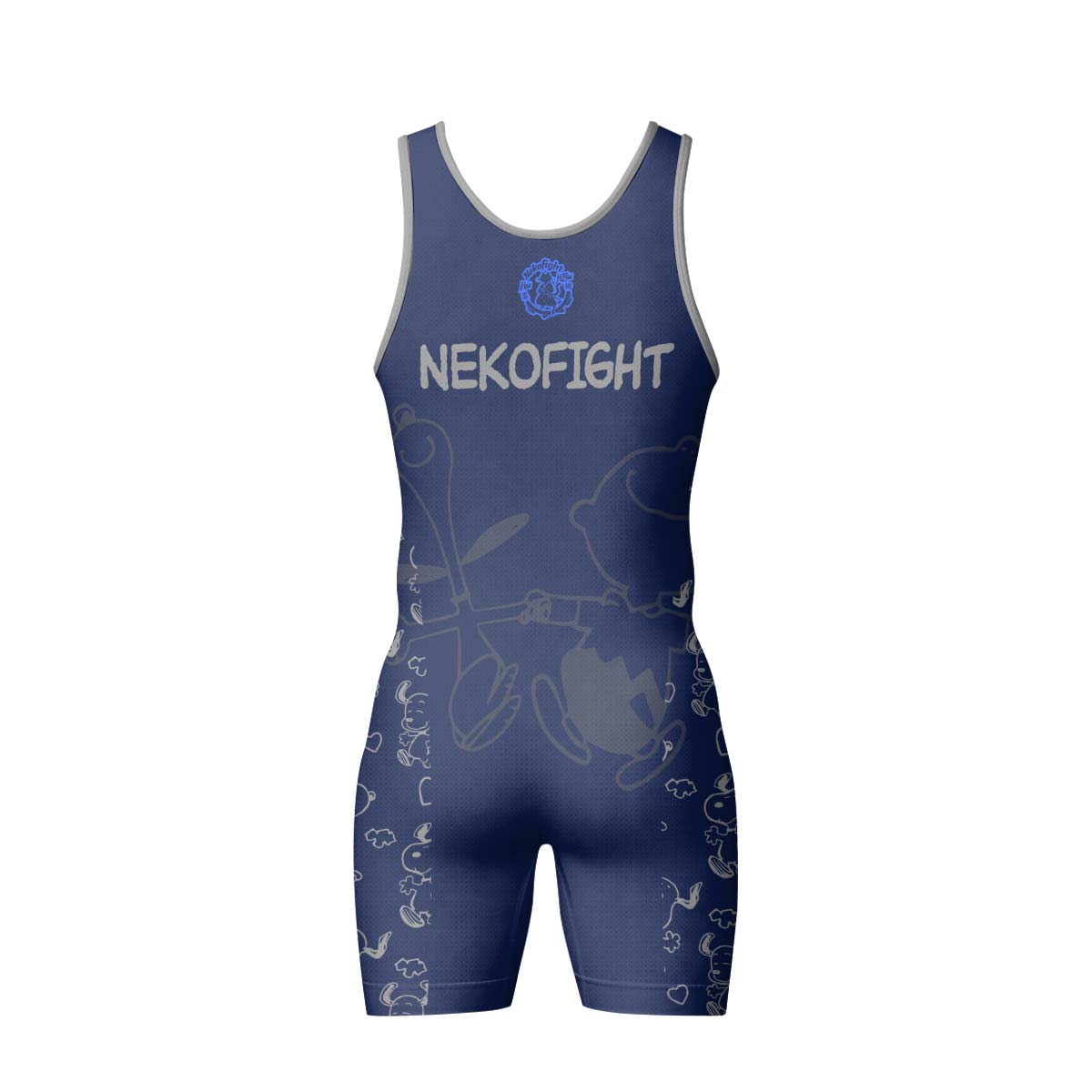 Too Tired Too Train Grey Wrestling Singlet