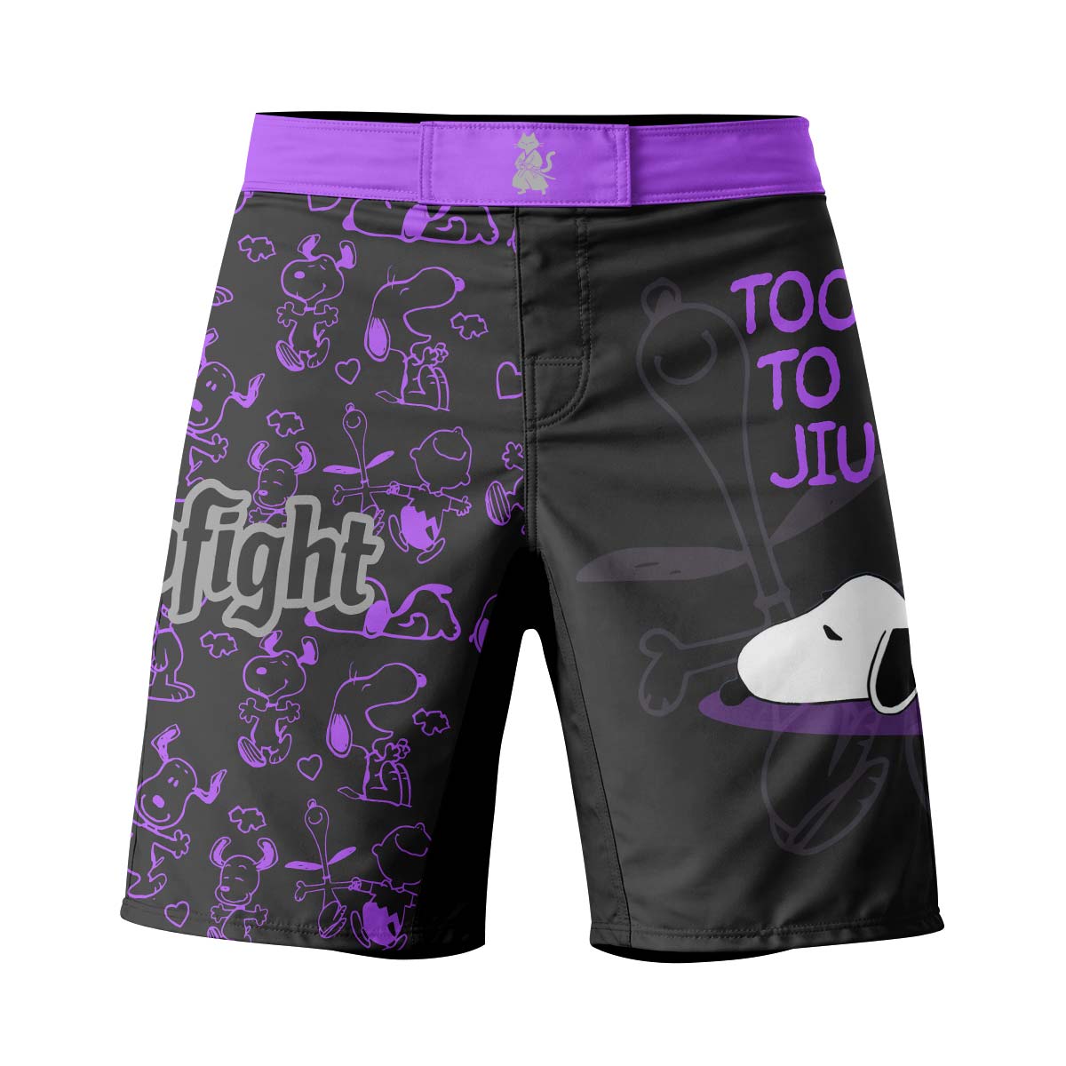 Too Tired Too Train Purple Fight Shorts