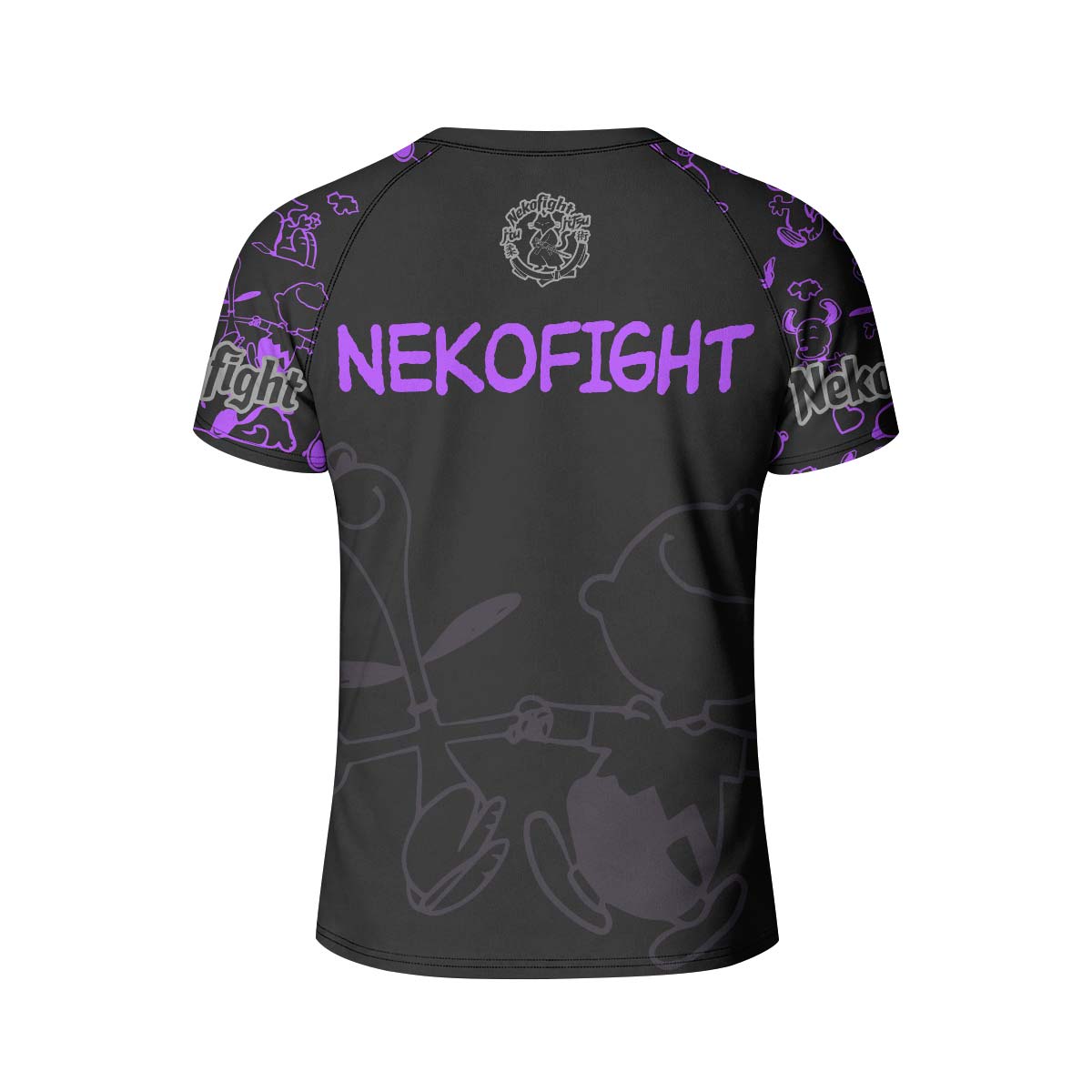 Too Tired Too Train Purple Kid Rash Guard