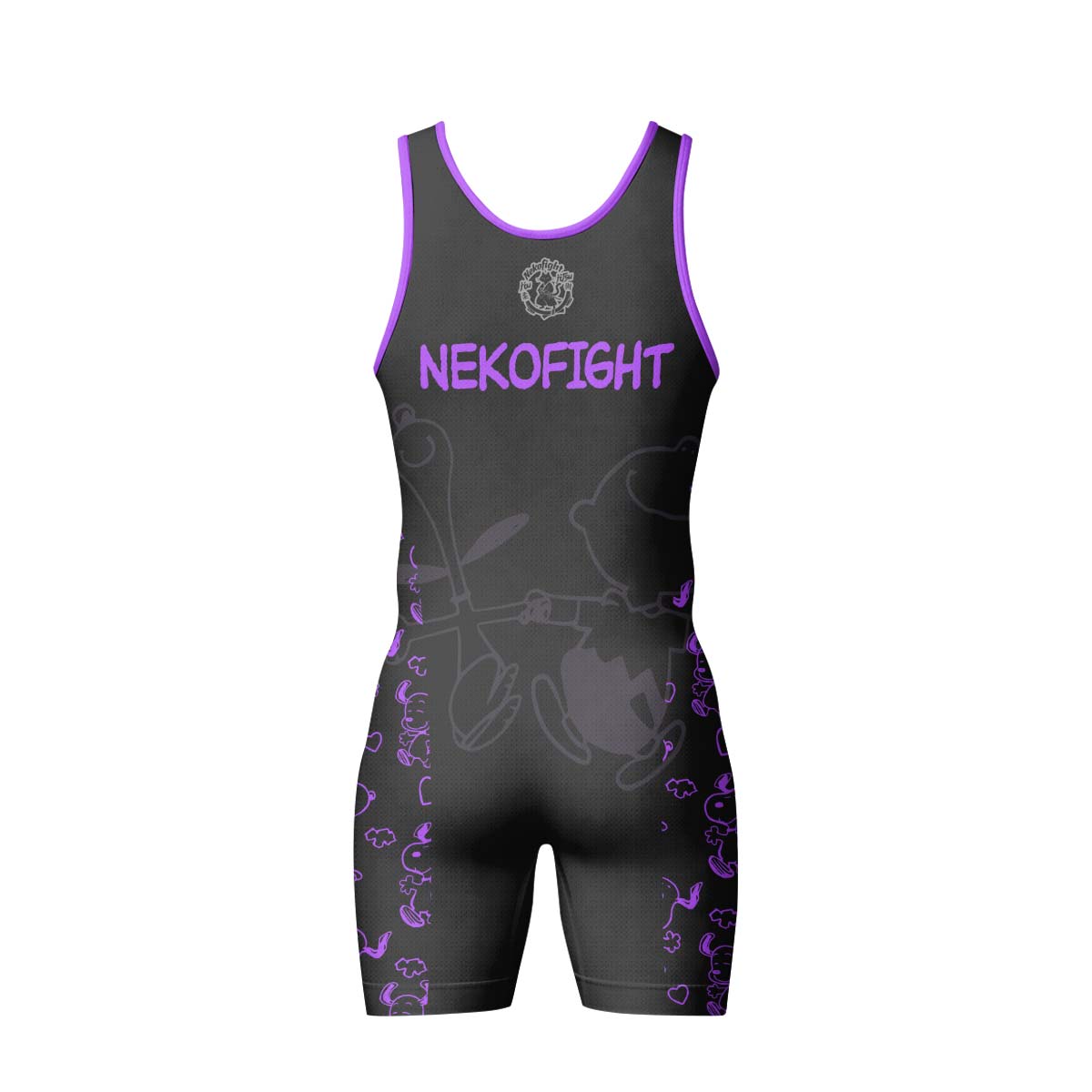 Too Tired Too Train Purple Wrestling Singlet