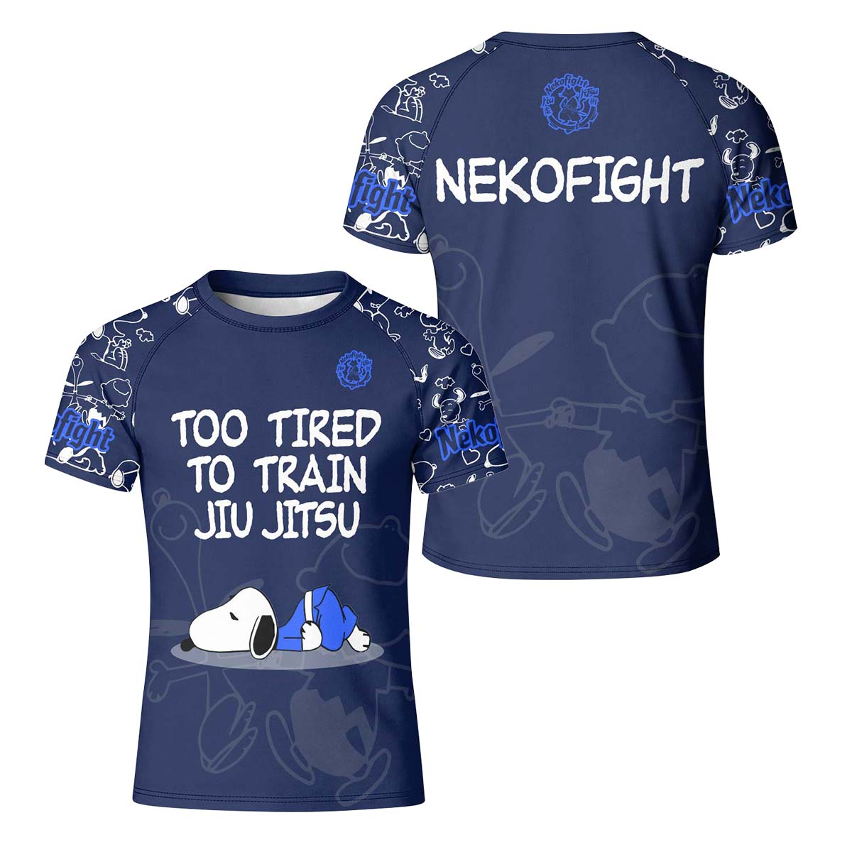 Too Tired Too Train White Kid Rash Guard