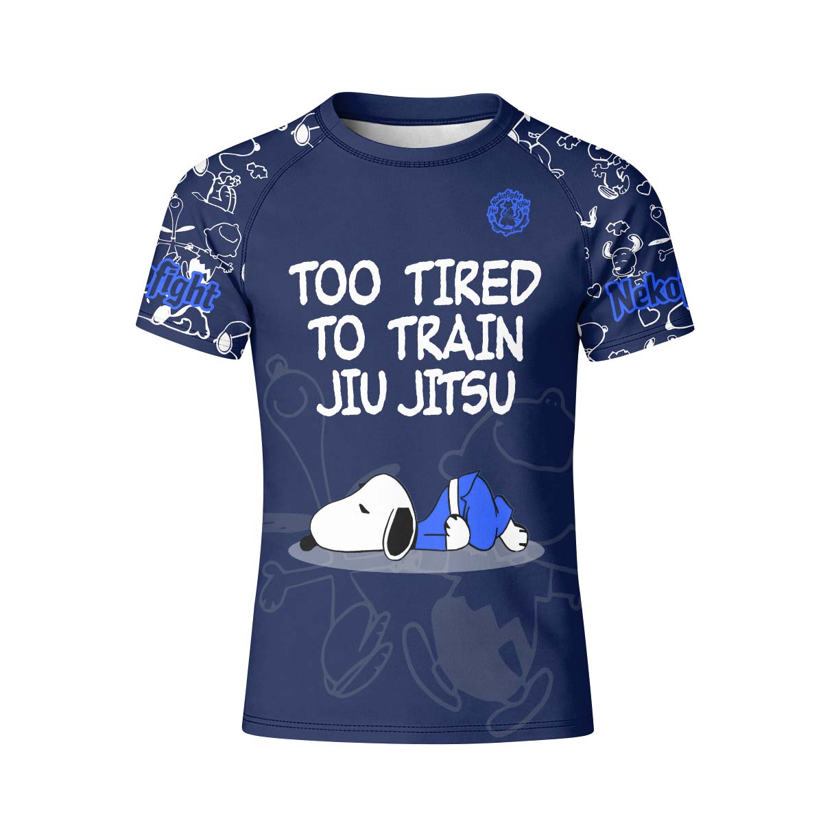 Too Tired Too Train White Kid Rash Guard