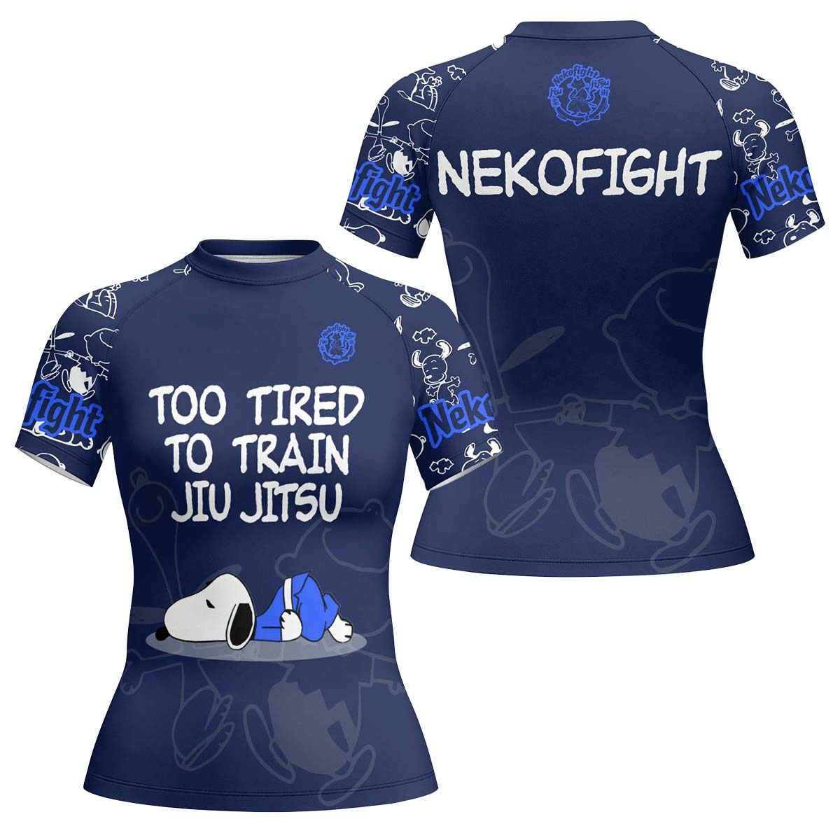 Too Tired Too Train White Rash Guard