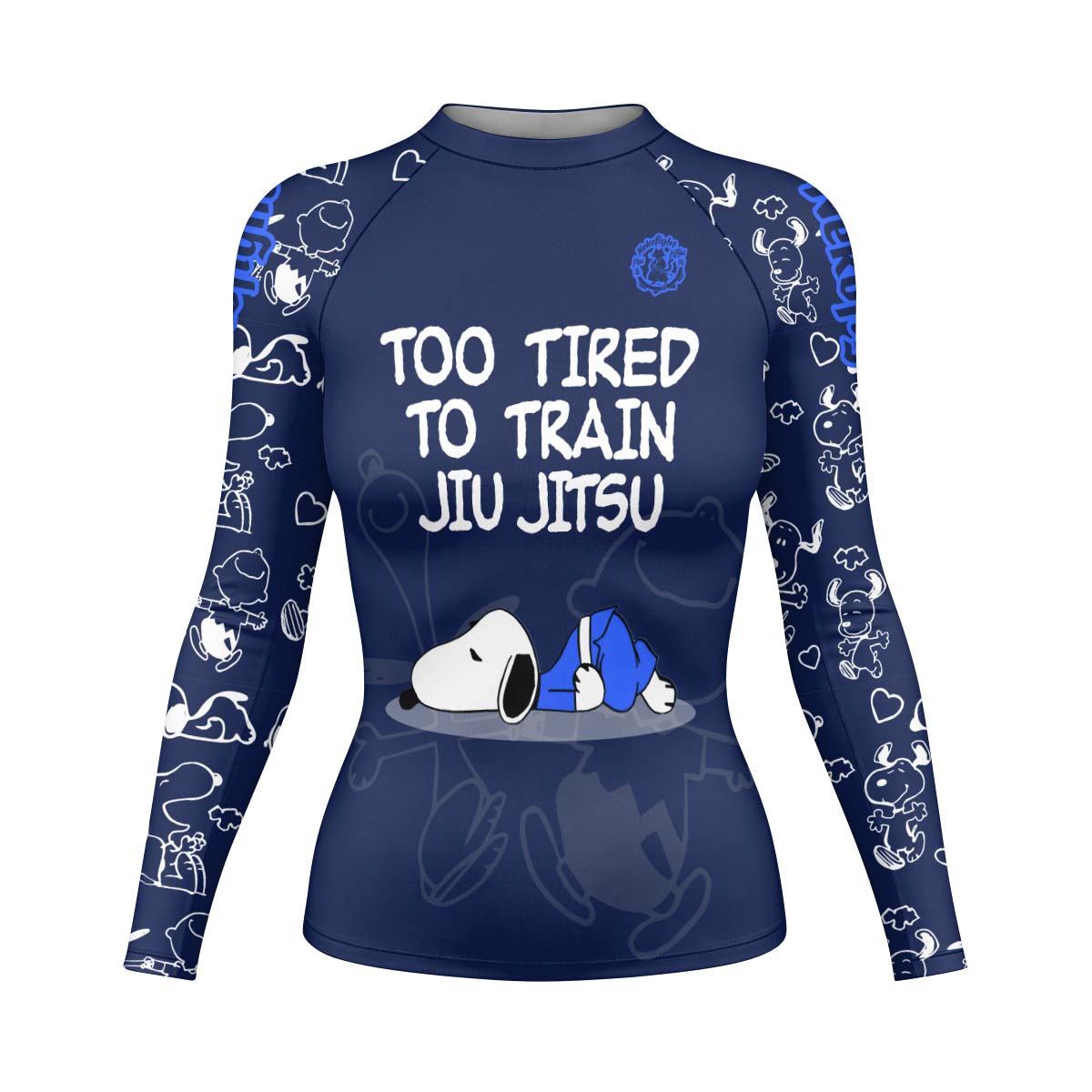 Too Tired Too Train White Rash Guard
