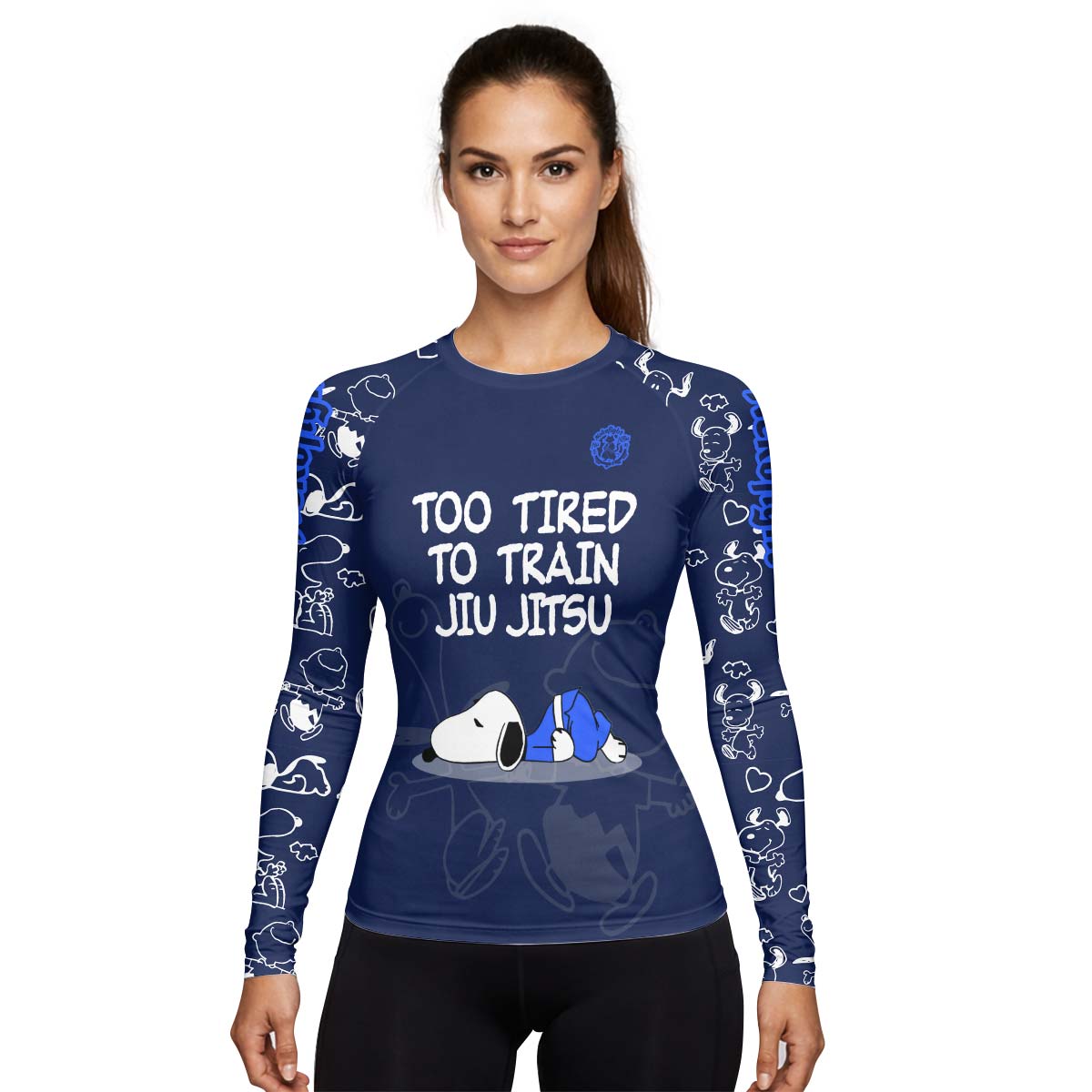 Too Tired Too Train White Rash Guard