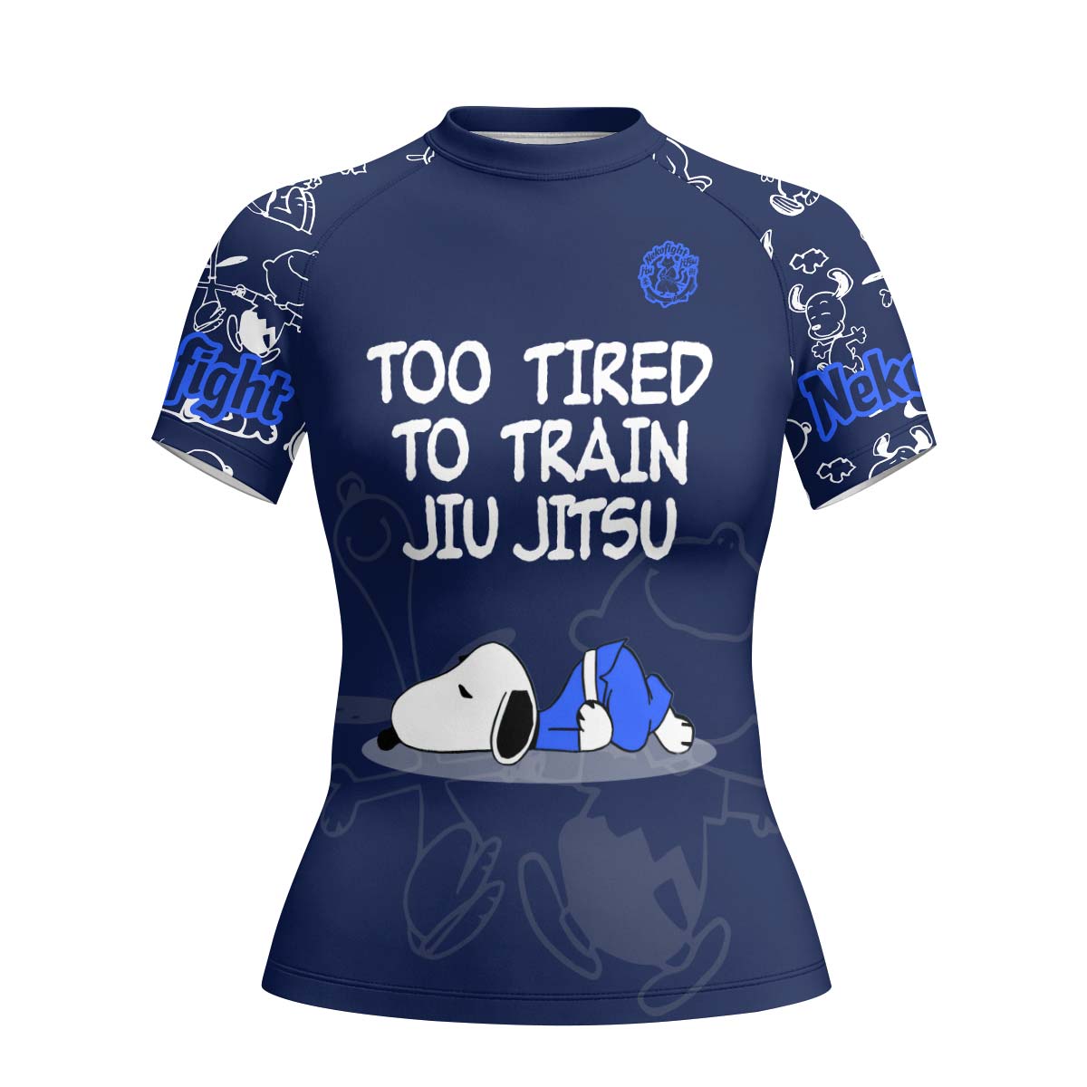 Too Tired Too Train White Rash Guard