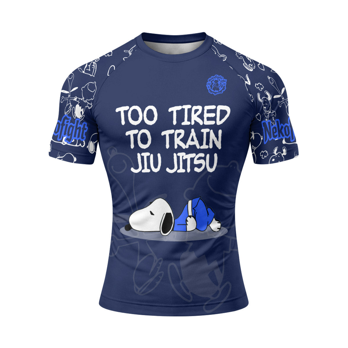 Too Tired Too Train White Rash Guard