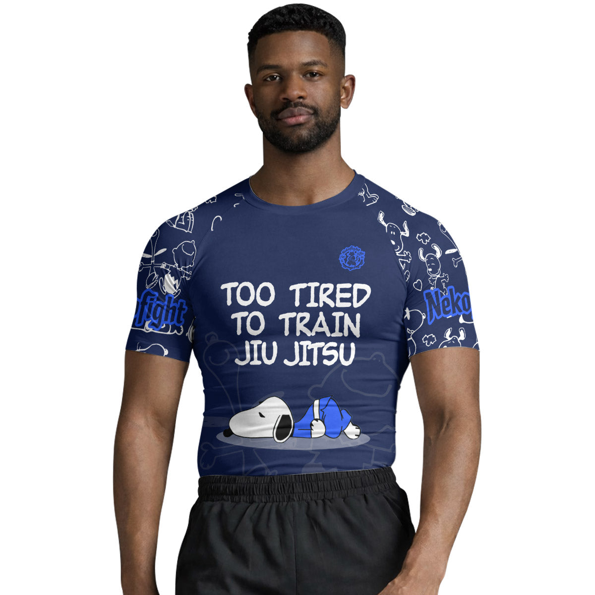 Too Tired Too Train White Rash Guard