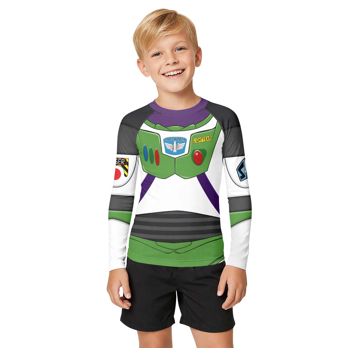 Toy Story Buzz Lightyear Cosplay Kid Rash Guard