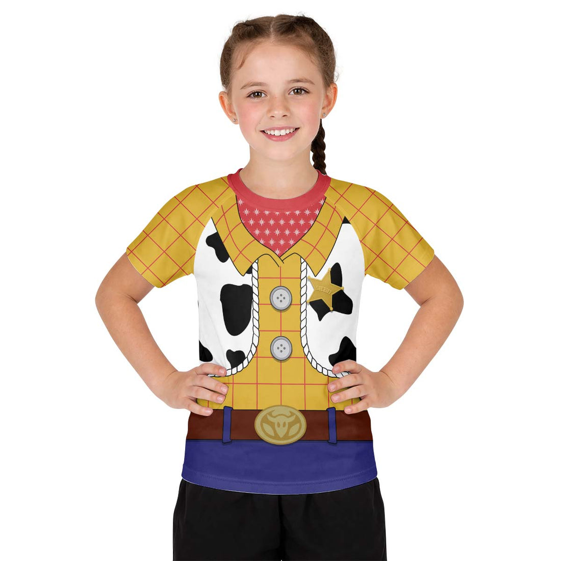 Toy Story Woody Cosplay Kid Rash Guard