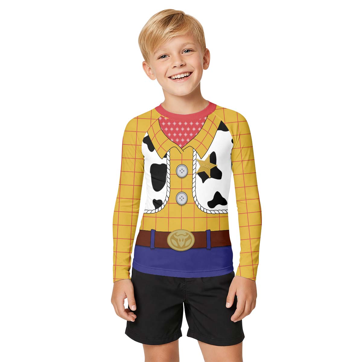 Toy Story Woody Cosplay Kid Rash Guard