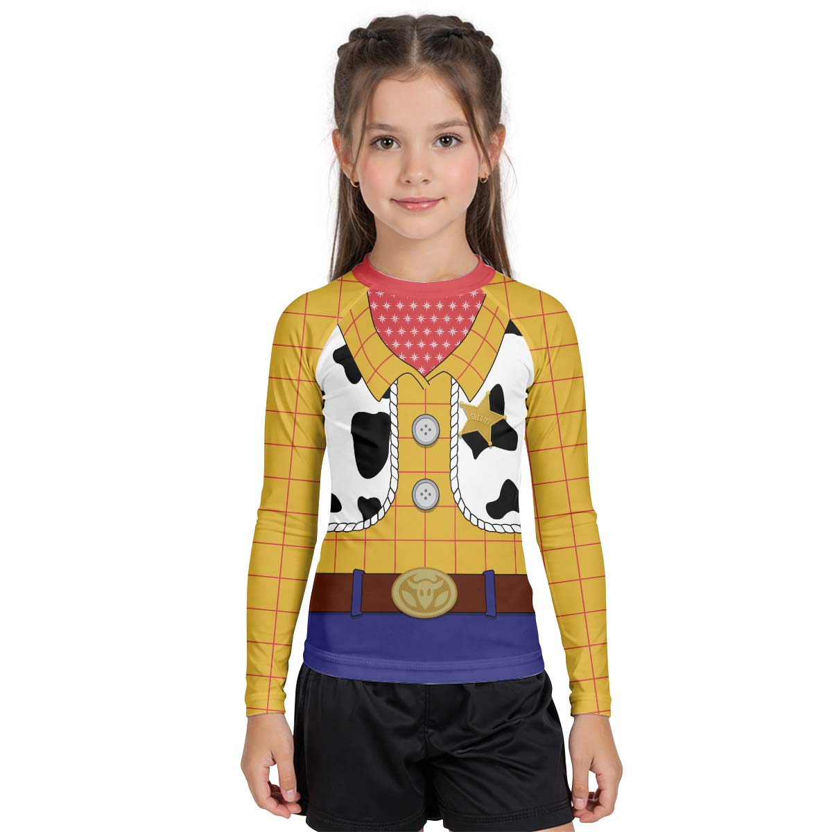 Toy Story Woody Cosplay Kid Rash Guard