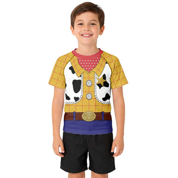 Toy Story Woody Cosplay Kid Rash Guard