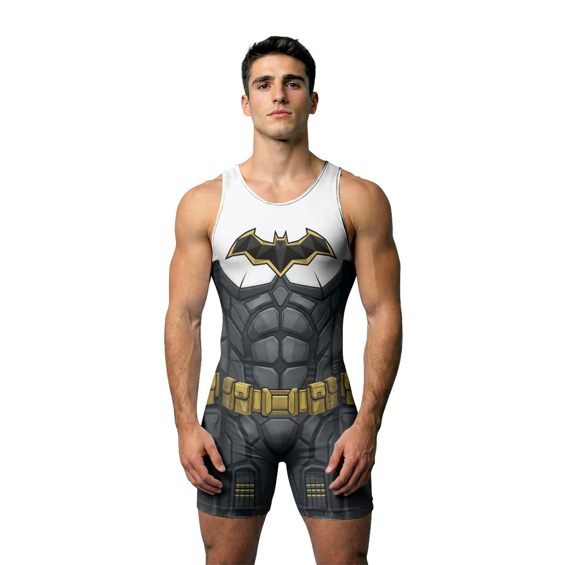 Batman Arkham Knight White Wrestling Singlet