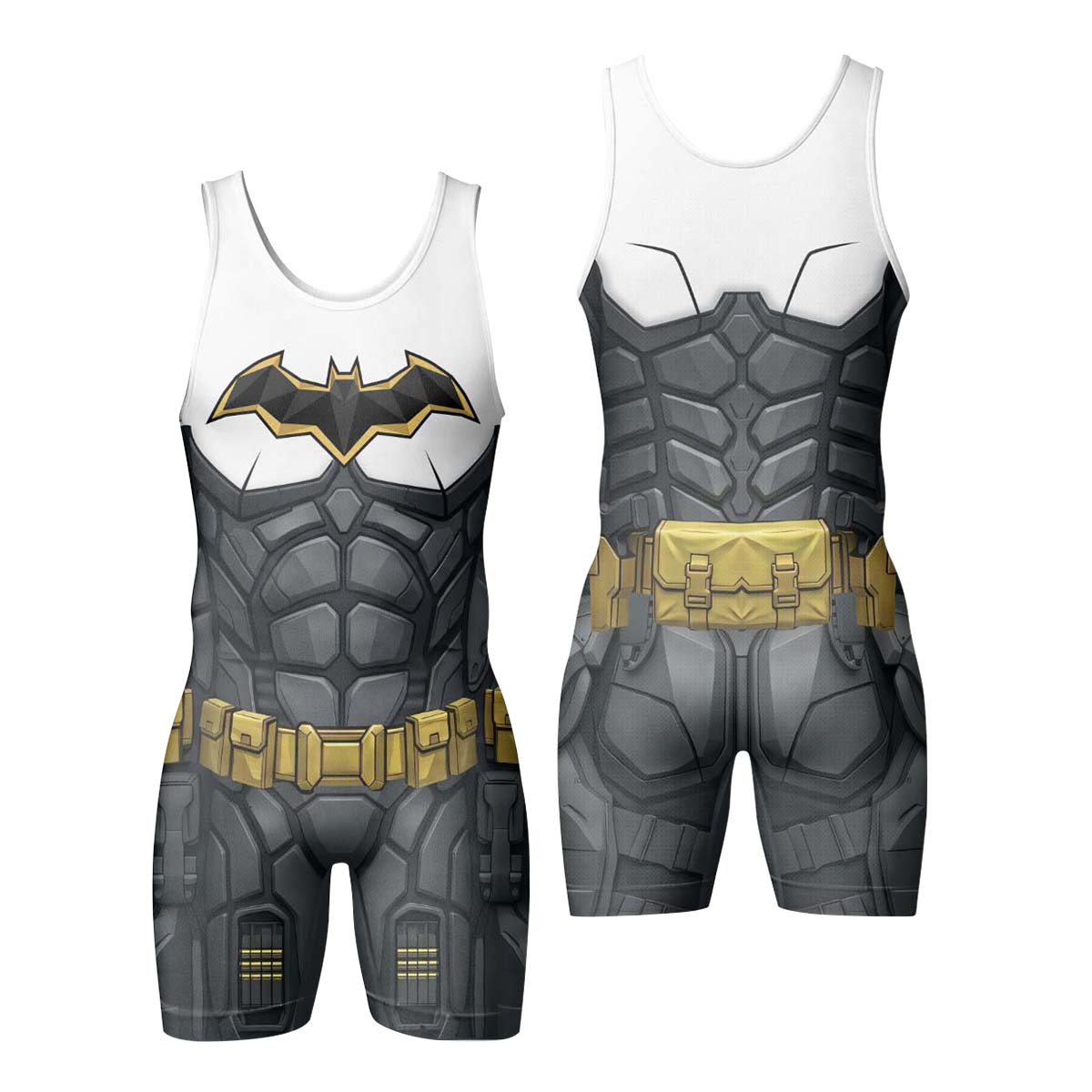 Batman Arkham Knight White Wrestling Singlet