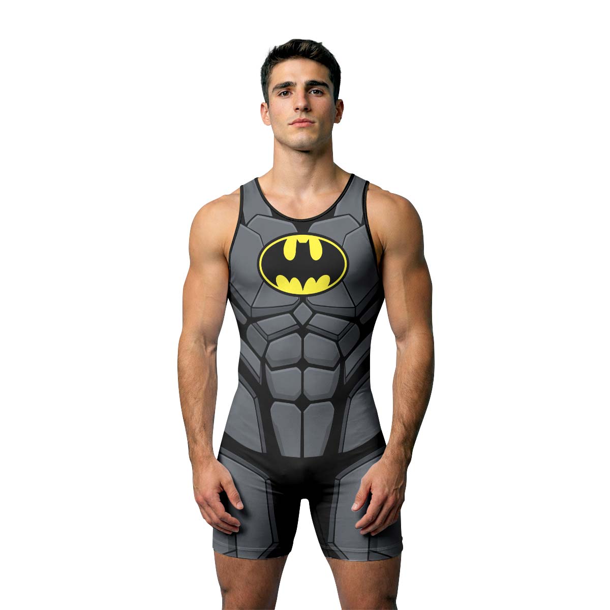 Batman Combat Suit Wrestling Singlet