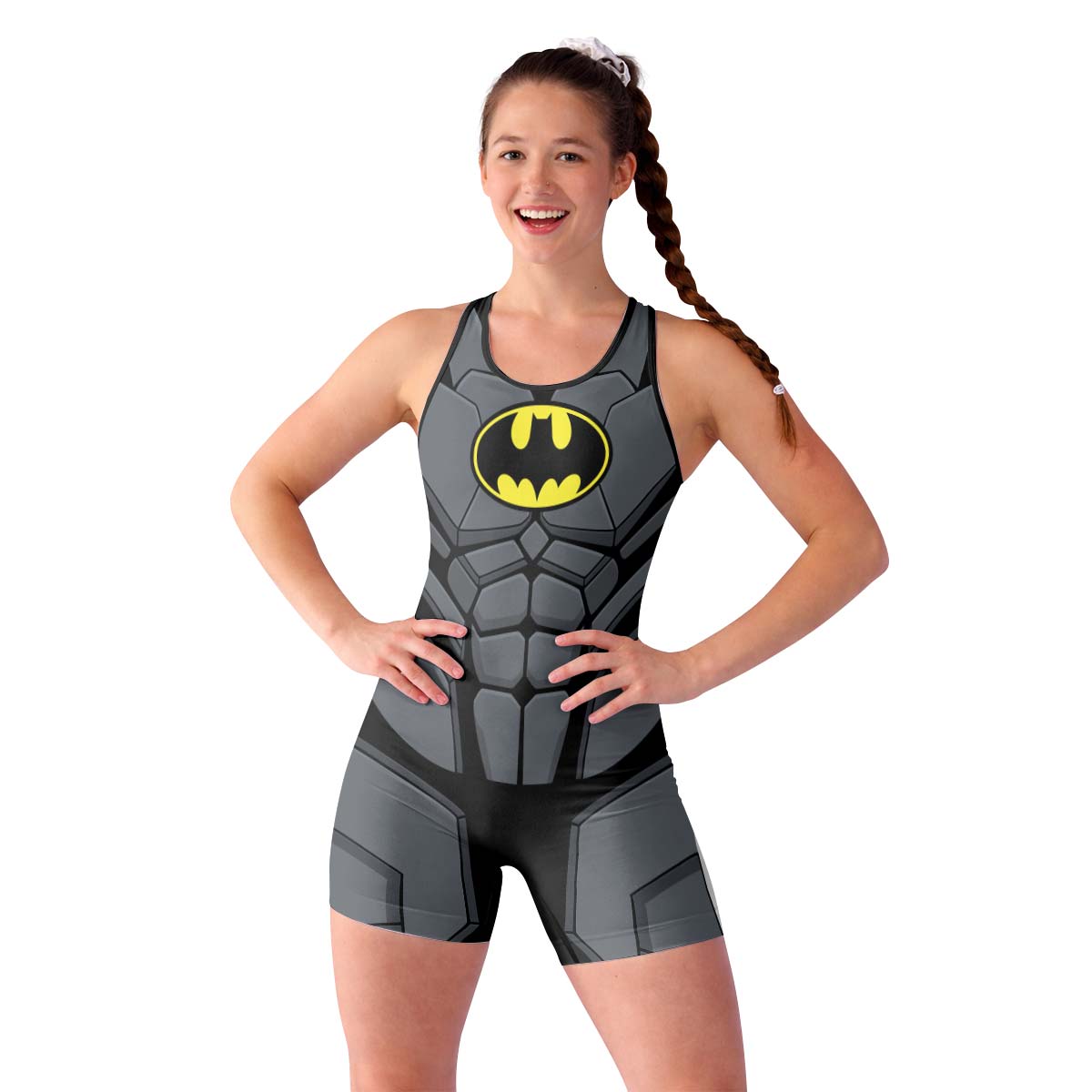 Batman Combat Suit Wrestling Singlet