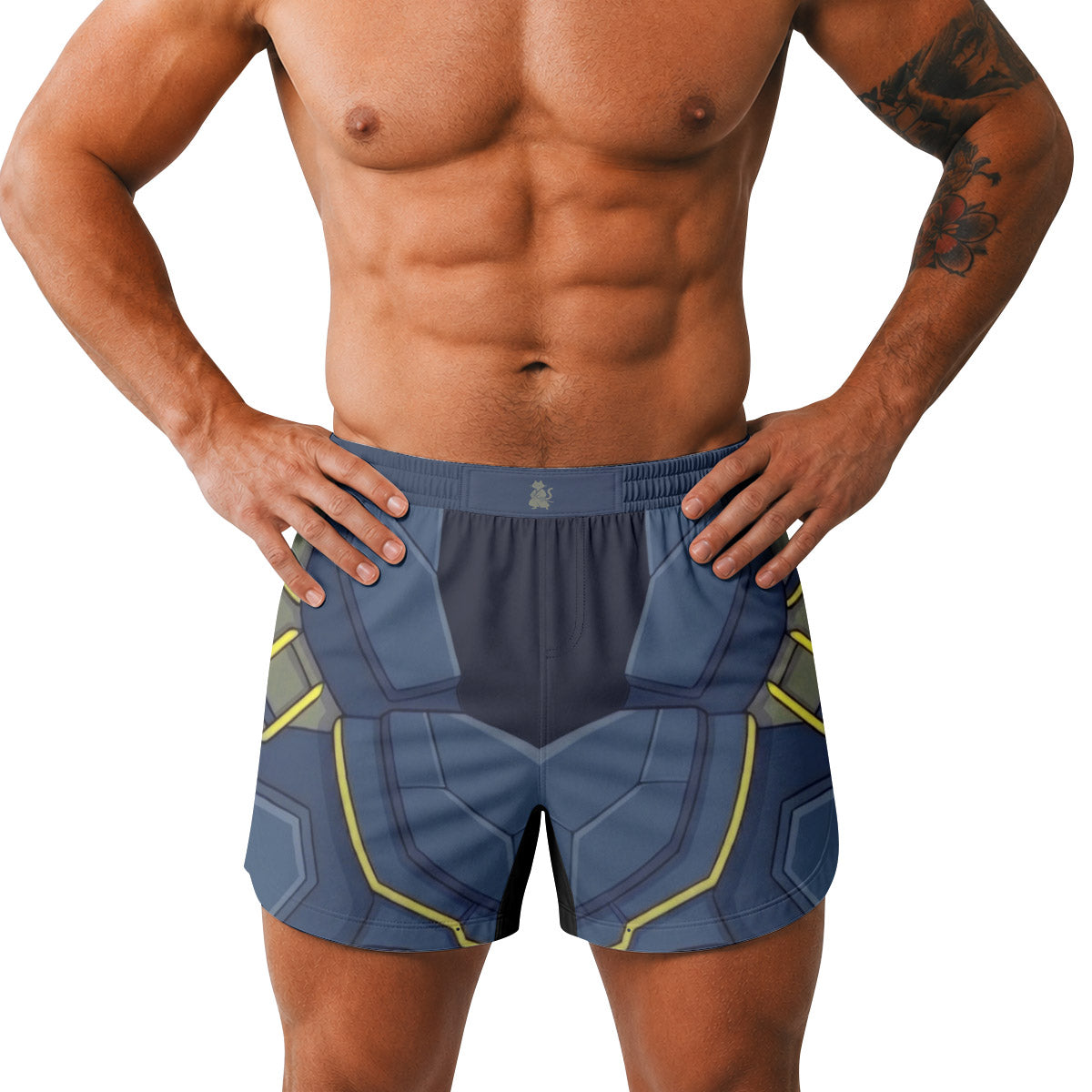 Batman Tactical Blue Armor Grappling Shorts